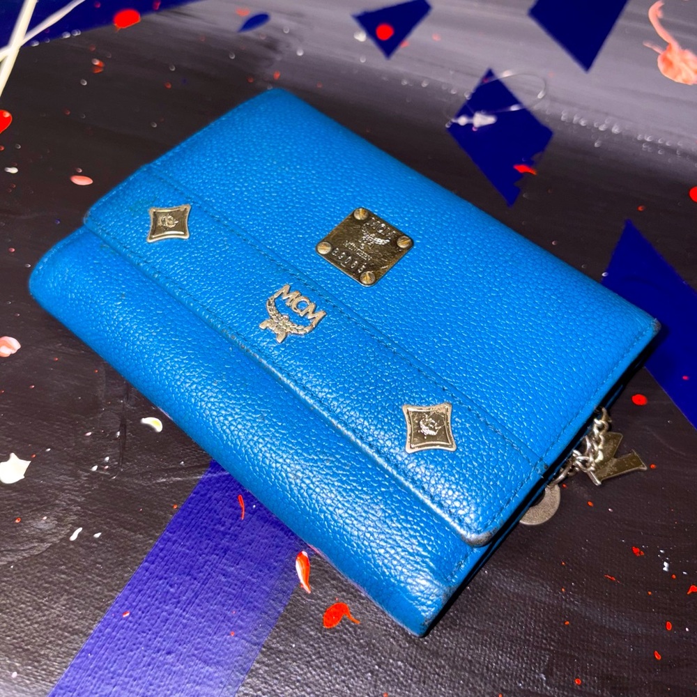 MCM Vibrant Blue Wallet